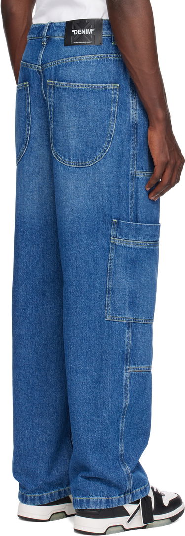 Džínsy Off-White Off-White Irregular Denim Cargo Pants Modrá | OMYA18QS25DEN0014250, 2