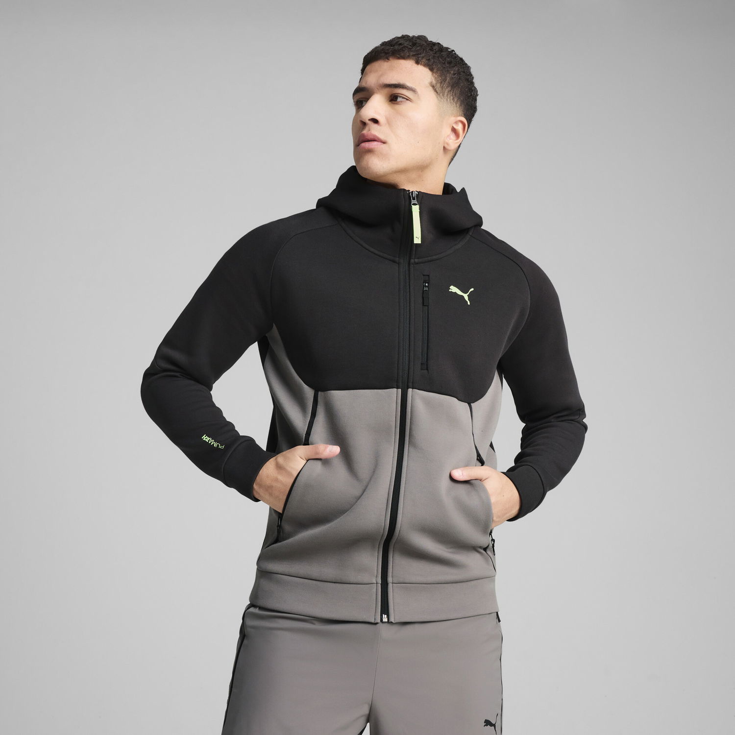Mikina Puma PUMATECH Men's Full-Zip Hoodie Šedá | 629674_79, 0