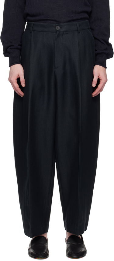 Nohavice Studio Nicholson Studio Nicholson Ellis Pleated Trousers Navy | ELLIS SNM-1074, 0