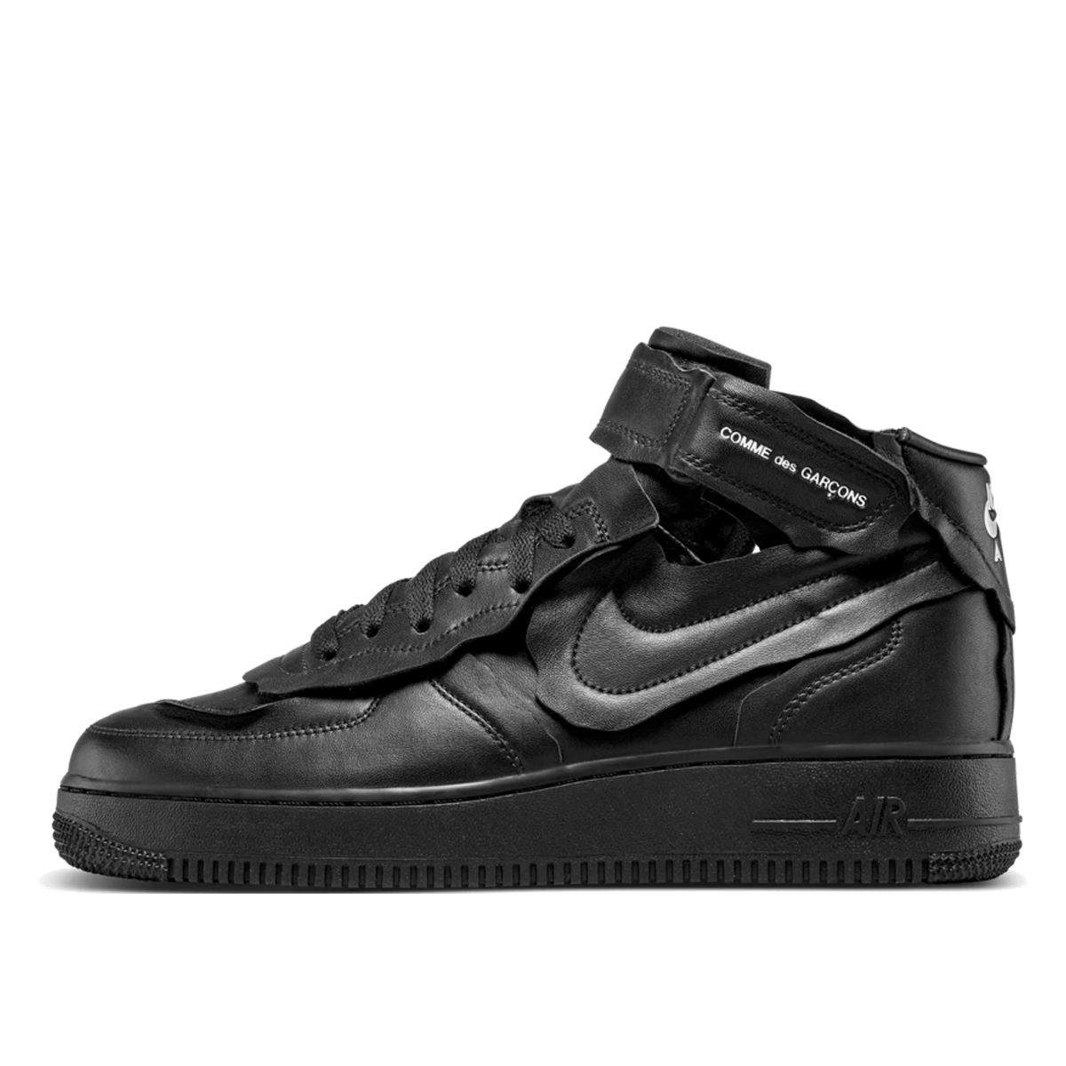 Tenisky a topánky Nike Comme des Garçons x Air Force 1 Mid Black Čierna | DC3601-001, 0