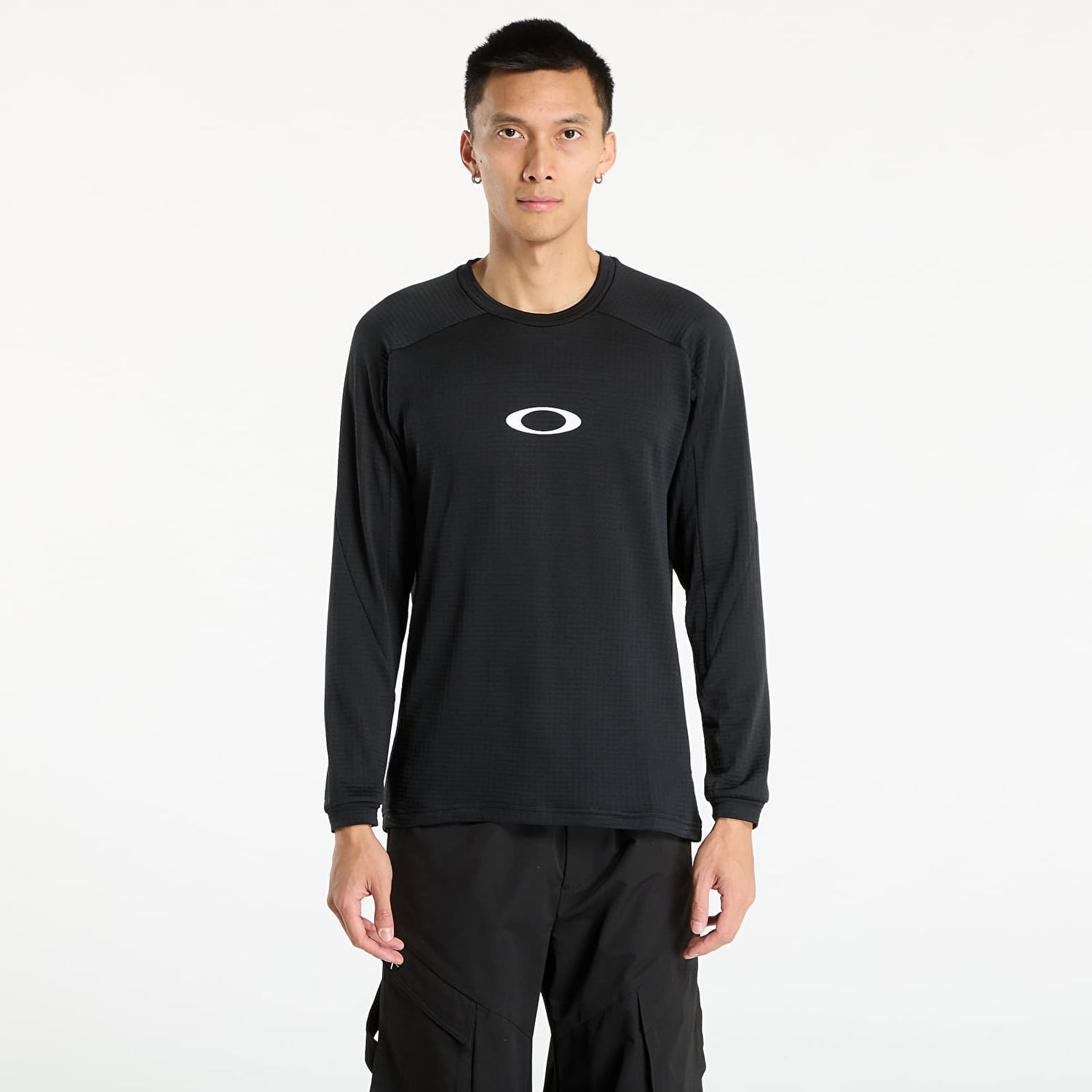 Mikina OAKLEY Men's Enhance Light Grid Long Sleeve Crew Sweatshirt Čierna | FOA408123-02E, 0