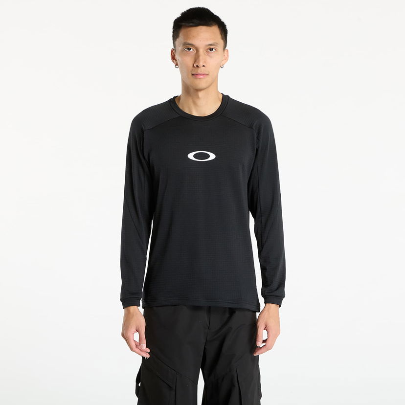Mikina OAKLEY Men's Enhance Light Grid Long Sleeve Crew Sweatshirt Čierna | FOA408123-02E