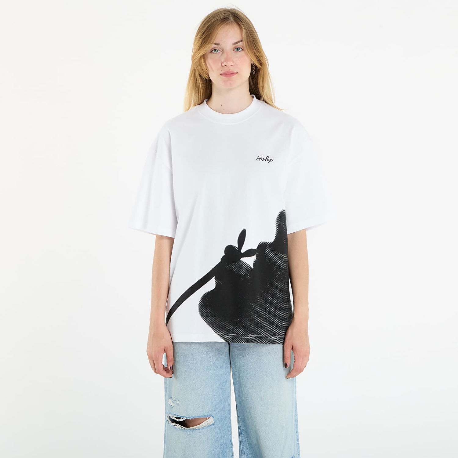 Tričko Footshop Playboy x FTSHP Straw T-Shirt UNISEX White Biela | FTSHP_530, 1