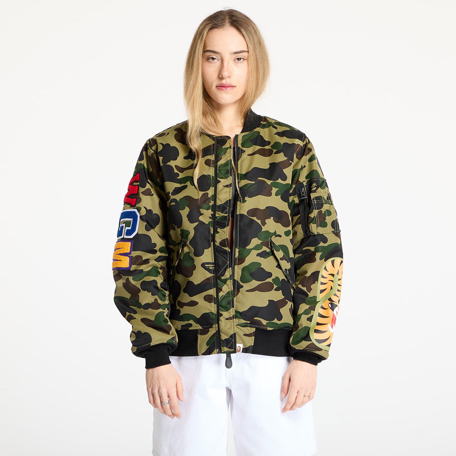 Bomber bunda BAPE A BATHING APE 1st Camo Shark MA-1 Jacket Zelené | 001HJL301003MGRN, 1