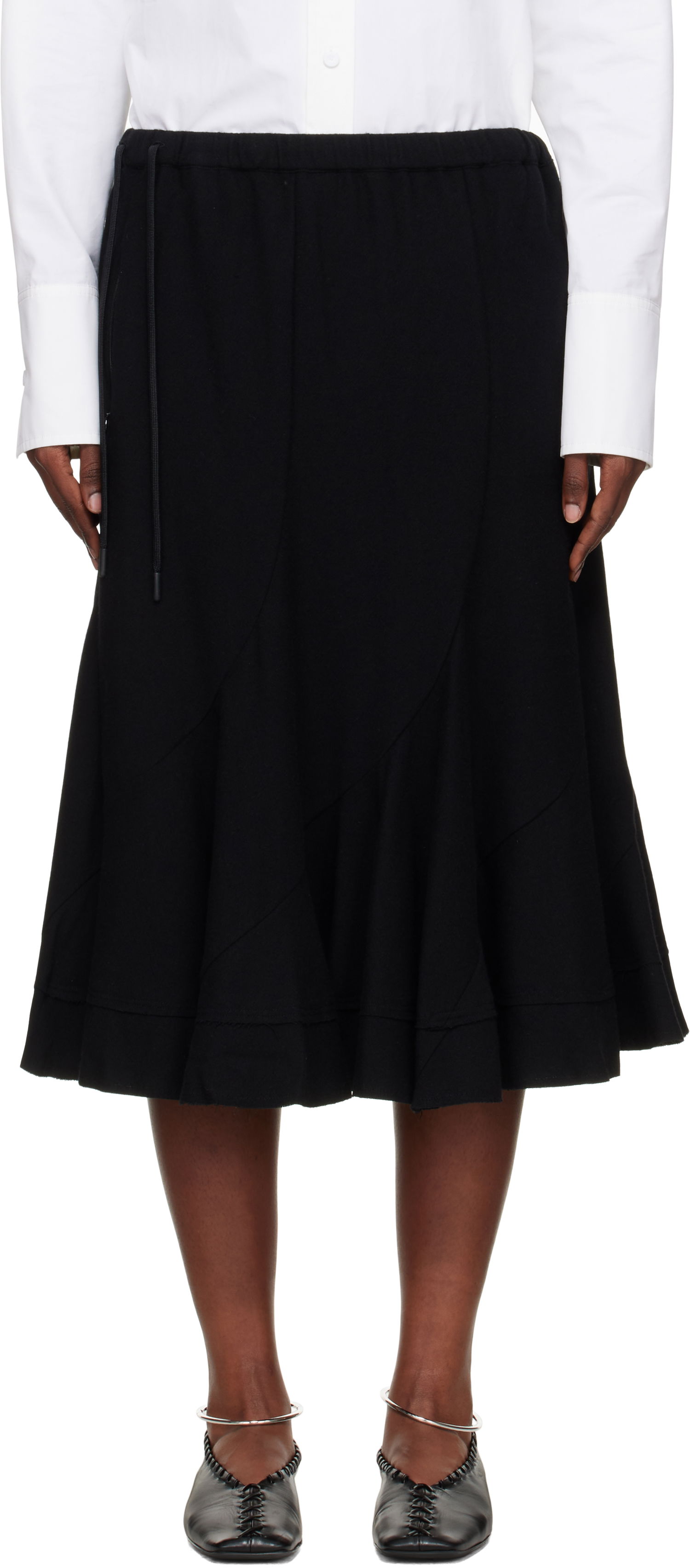 Sukňa Yohji Yamamoto Yohji Yamamoto Eringi Midi Skirt Čierna | FM-S50-102, 0