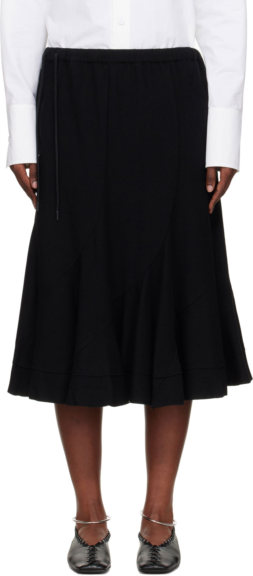 Sukňa Yohji Yamamoto Yohji Yamamoto Eringi Midi Skirt Čierna | FM-S50-102