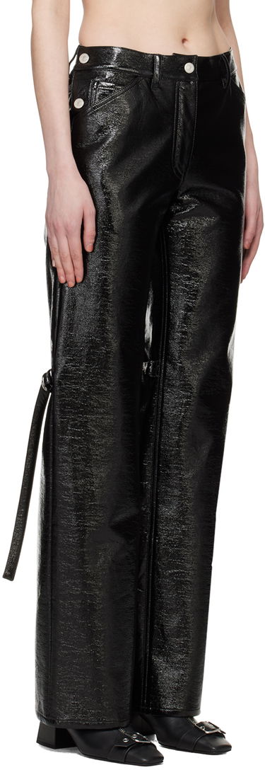 Nohavice Courrèges Baggy Vinyl Trousers Čierna | 124CPA214VY0014, 1