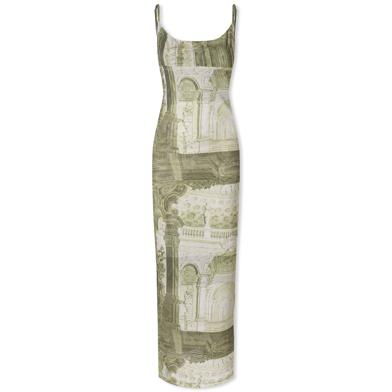 Šaty Miaou Miaou Thais Midi Dress Emblem Print Béžová | 5019PM1EMB, 1