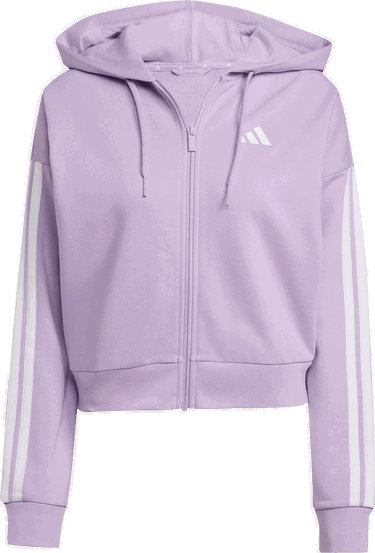 Mikina adidas Performance Hoodie Full-Zip Sportswear Essentials 3-Stripes French Terry Fialová | jy3135, 0