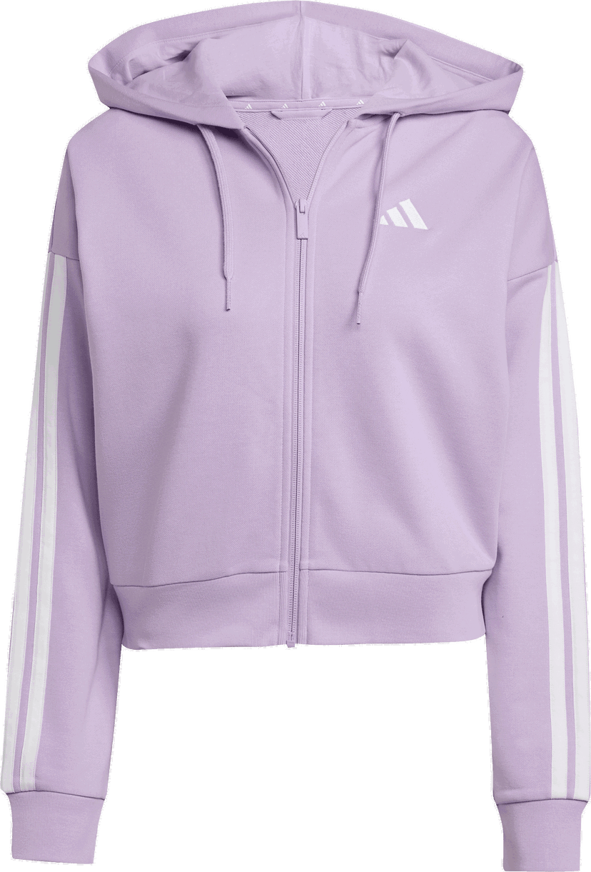 Mikina adidas Performance Hoodie Full-Zip Sportswear Essentials 3-Stripes French Terry Fialová | jy3135