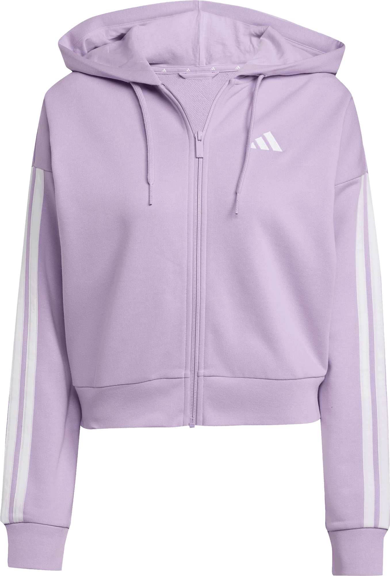 Mikina adidas Performance Hoodie Full-Zip Sportswear Essentials 3-Stripes French Terry Fialová | jy3135, 0