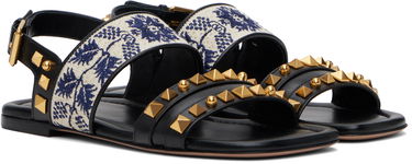 Oblečenie Valentino Valentino Garavani County Grape Embroidery Sandals Čierna | 6W2S0LP2CQL, 3