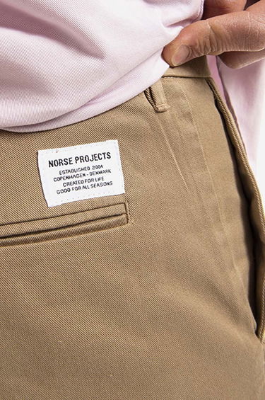 Nohavice a džínsy NORSE PROJECTS Aros Slim Light Stretch Béžová | N25-0367-0966, 3
