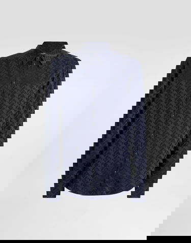 Košeľa Dolce & Gabbana Martini Shirt Logo Silk Jacquard Navy | G5ML1TFJ1KCB0665, 0