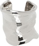 Jean Paul Gaultier Silver Distorted Cuff Bracelet