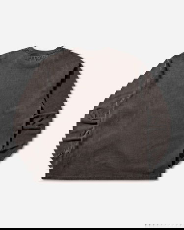 Tričko Neighborhood Pigment Dyed Longsleeve Crewneck T-Shirt Hnedá | 252FPNH-CSM06 BROWN, 2