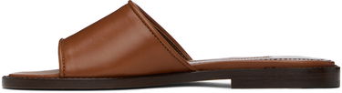 Doplnky Manolo Blahnik Manolo Blahnik Safinanu Leather Slide Sandals Hnedá | 124-2668, 2