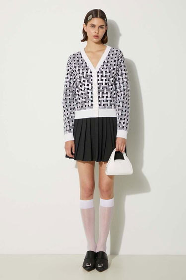 Sveter KENZO Weave Cardigan Biela | FE62CA4723CA.02, 0