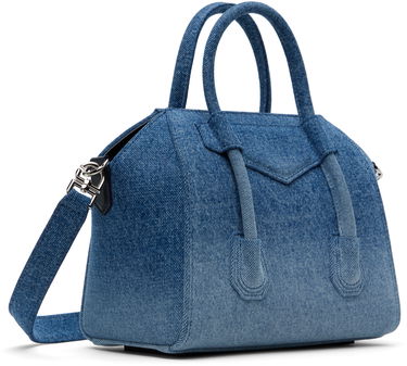 Kabelka Givenchy Givenchy Mini Antigona Lock Denim Bag Modrá | BB50U0B285420, 2
