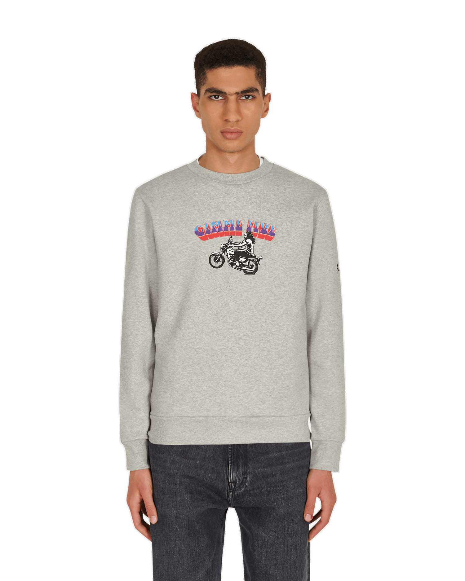 Mikina A.P.C. X Gimme Five Mika Crew Sweat Šedá | COEBH-M27667-PLA, 0