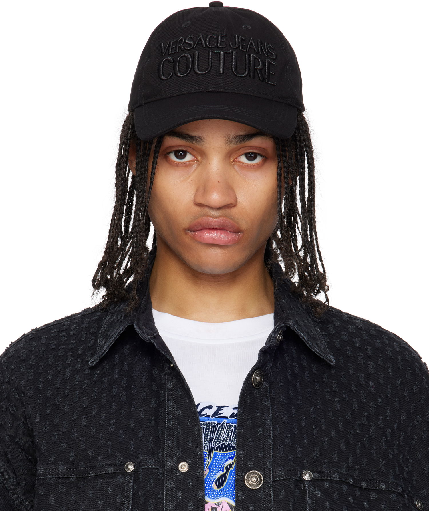 Šiltovka Versace Versace Jeans Couture Embroidered Logo Baseball Cap Čierna | E78YAZK32_EZG365, 0