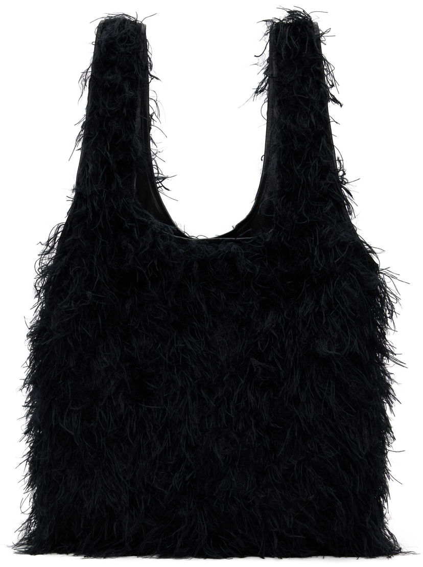 Tote bag Dries Van Noten Fluffy Tote Čierna | 242-011528-982