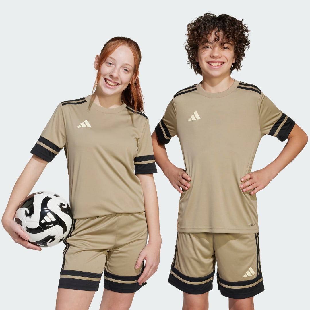 Súprava adidas Performance Squadra 25 Kids' Soccer Jersey and Shorts Set Béžová | JP3415, 0