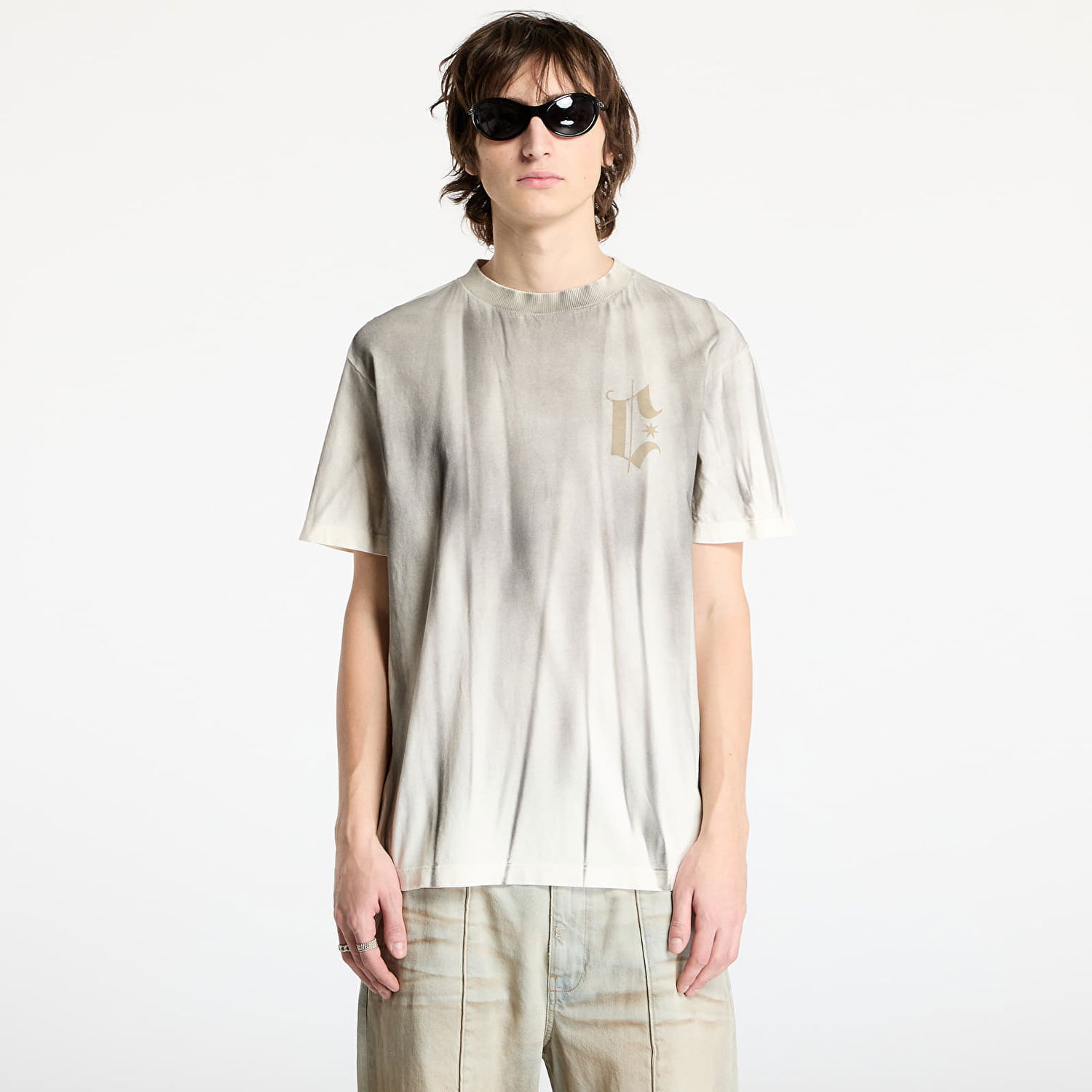 Tričko Marcelo Burlon Marcelo Burlon Headletter Spray Basic T-Shirt Šedá | CMAA056S25JER0036F06, 0