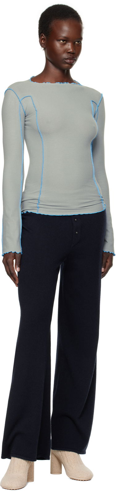 Tričko Baserange Baserange Omato Long Sleeve T-Shirt Šedá | TTML-RB-SP25, 3