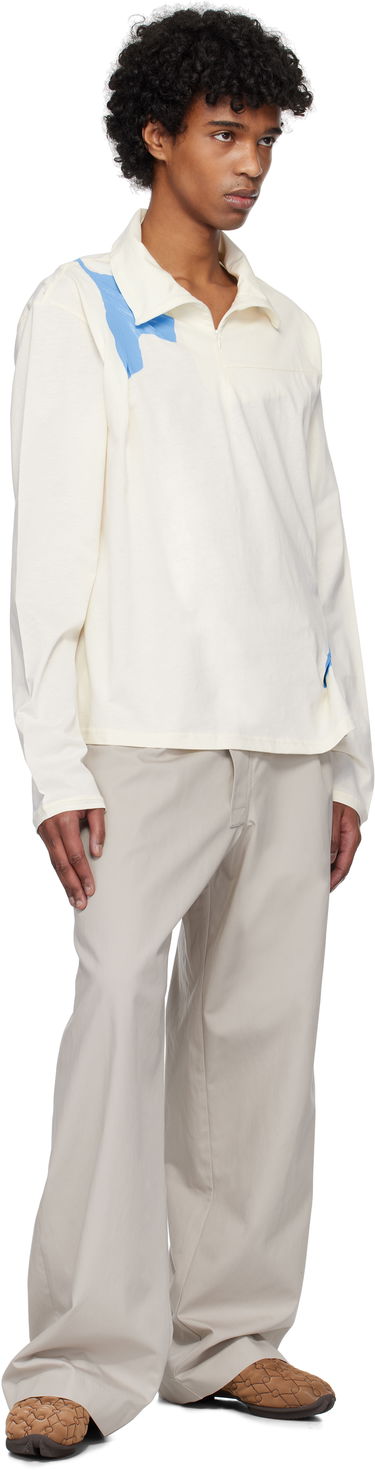 Sveter KIKO KOSTADINOV Kiko Kostadinov Alec K-Dart Quarter-Zip Sweatshirt Biela | KKSS25TP04-83, 3