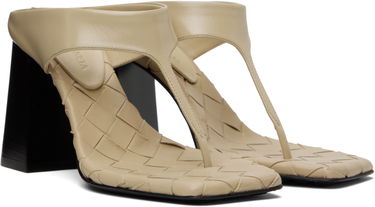 Starostlivosť o obuv Bottega Veneta Bottega Veneta Marella Thong Heeled Sandals Béžová | 817500 V3H90, 3