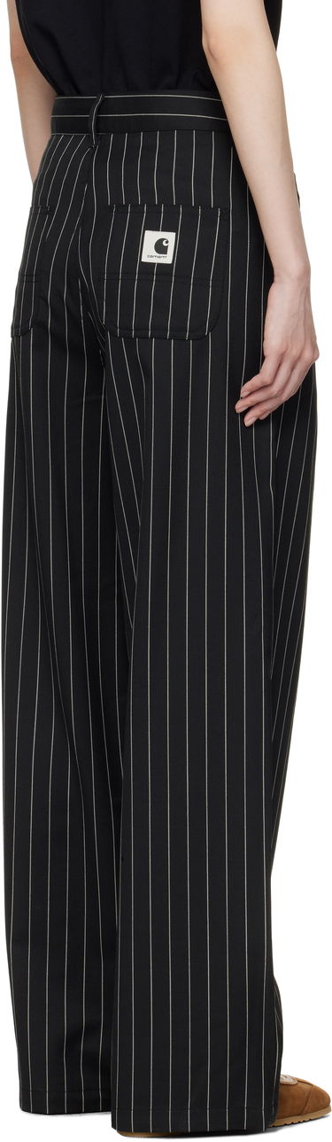 Nohavice Carhartt WIP Work In Progress Seaton Pinstripe Wide-Leg Trousers Čierna | I034450 2MBXX, 2
