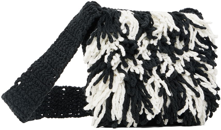 Fringed Crochet Shoulder Bag