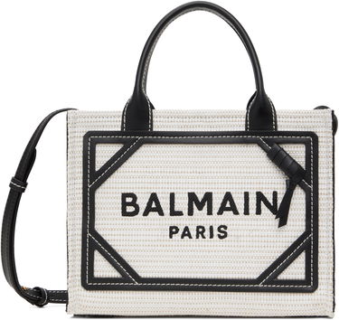 Tote bag Balmain Balmain B-Army Small Raffia Tote Čierna | EN0FE900TCRB, 0