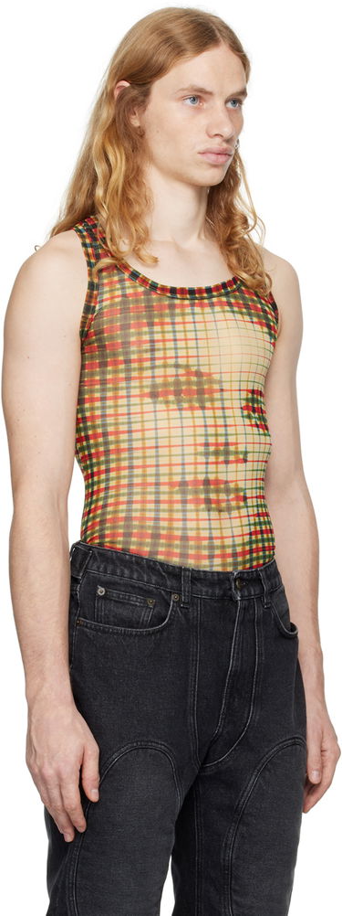 Tielko Jean Paul Gaultier Gaultier 'The Tartan Face' Tank Žltá | 24/31-F-DB039-T563-95105030, 1