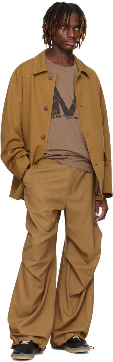 Nohavice Maison Margiela MM6 Maison Margiela Draped Trousers Hnedá | SH0KA0037 M35080, 3