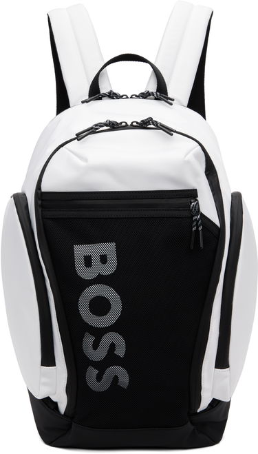 Batoh BOSS Mesh Front Pocket Logo Backpack Biela | 50548090, 0