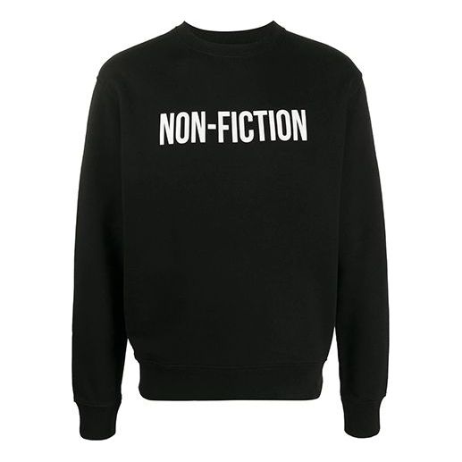 Sveter Off-White Non-Fiction Printing Pullover Čierna | OMBA025E20FLE0071001