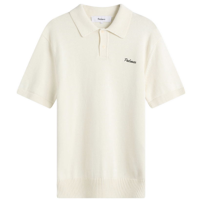 Polo tričko Palmes Cotton Knit Polo Biela | P40-0027-036