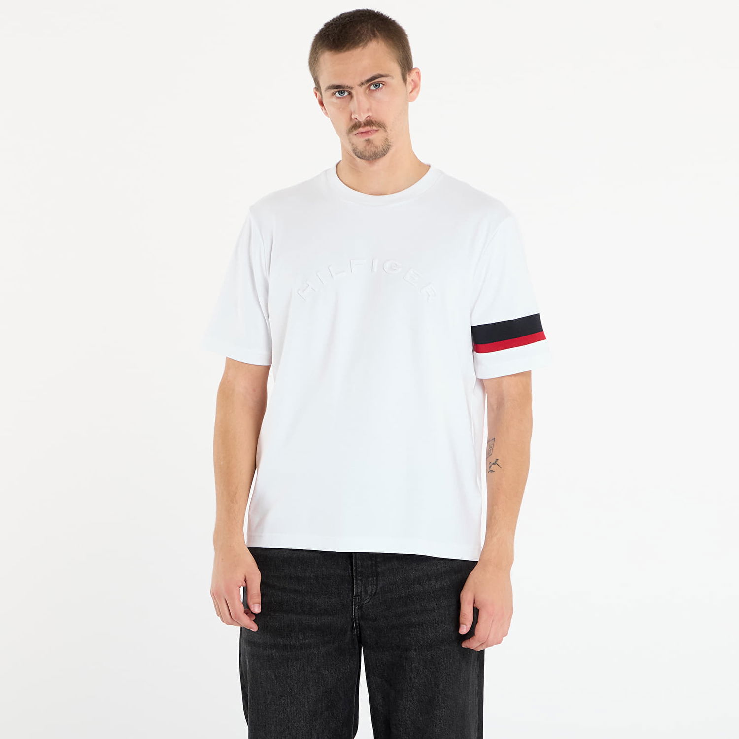 Tričko Tommy Hilfiger Rwb Insert T-shirt Biela | MW0MW40018 YBR, 0