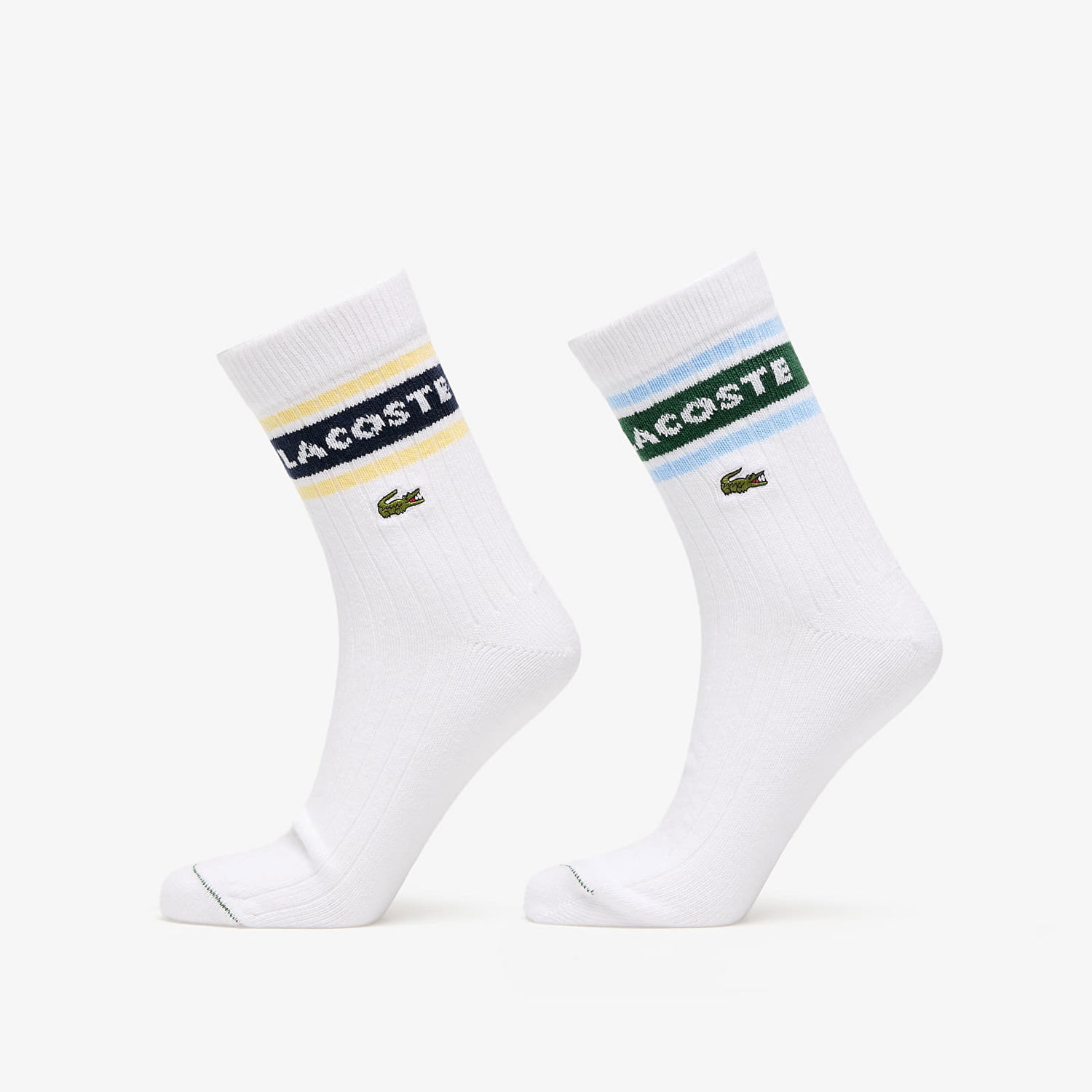 Ponožky Lacoste Lacoste Striped Quarter Socks Biela | RA9304 FWY, 0