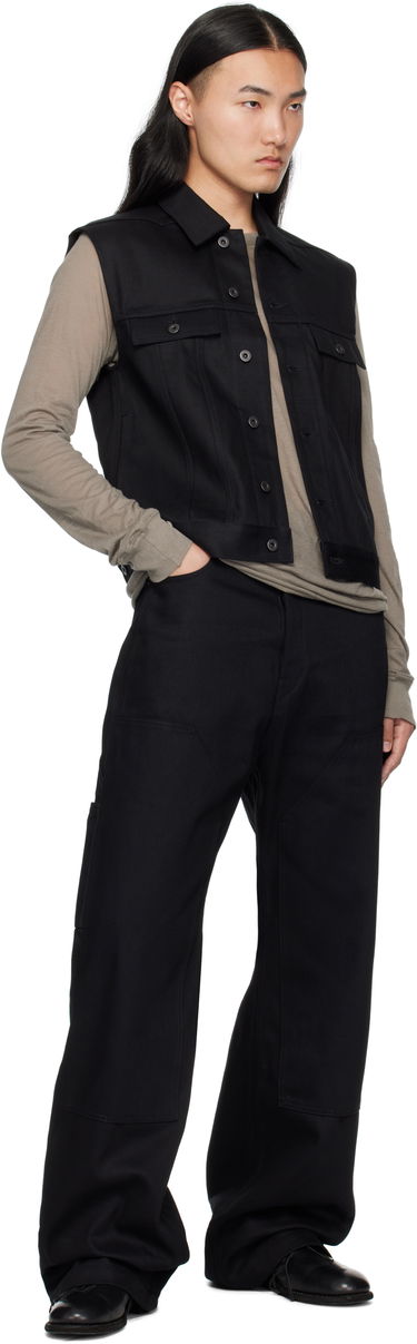 Vesta Rick Owens Rick Owens DRKSHDW Hollywood SL Trucker Denim Vest Čierna | DL01E6798 BLKJP, 3