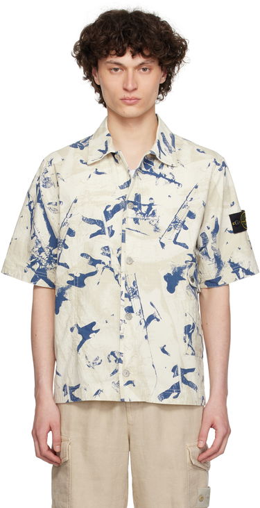 Košeľa Stone Island Stone Island Scan Camo Stretch Ripstop Shirt Béžová | K1S15 1100012 S00E1, 0