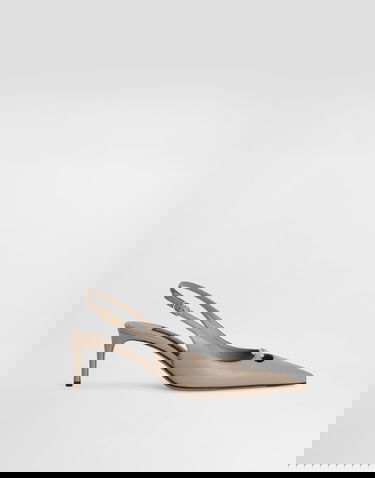 Doplnky Dolce & Gabbana Dolce & Gabbana Silk-Effect Nappa Leather Slingbacks Béžová | CG0796A19538I399, 0