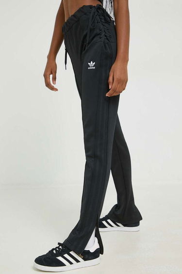 Tepláky adidas Originals High Waist Lace Up Track Pants Čierna | HK5082, 0