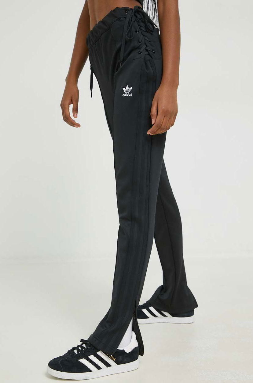 Tepláky adidas Originals High Waist Lace Up Track Pants Čierna | HK5082