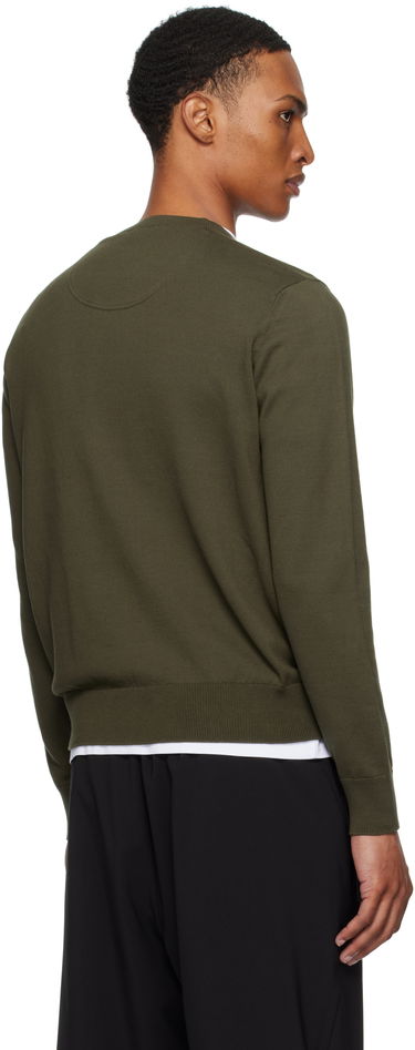 Sveter Moncler Moncler Embroidered Monogram Cotton Sweater Zelené | K20919C00013M1113, 2