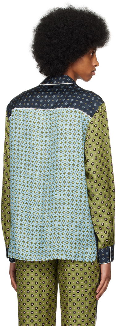 Pyžamo Erdem Patterned Long Sleeve Shirt Modrá | MS23_501MPFBT LUCIUS PYJAMA TOP, 2