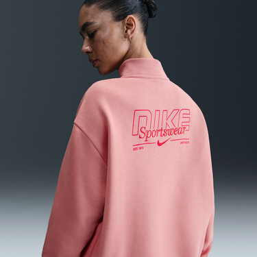 Mikina Nike Sportswear Fleece Quarter-Zip Top Ružová | HV6071-618, 3