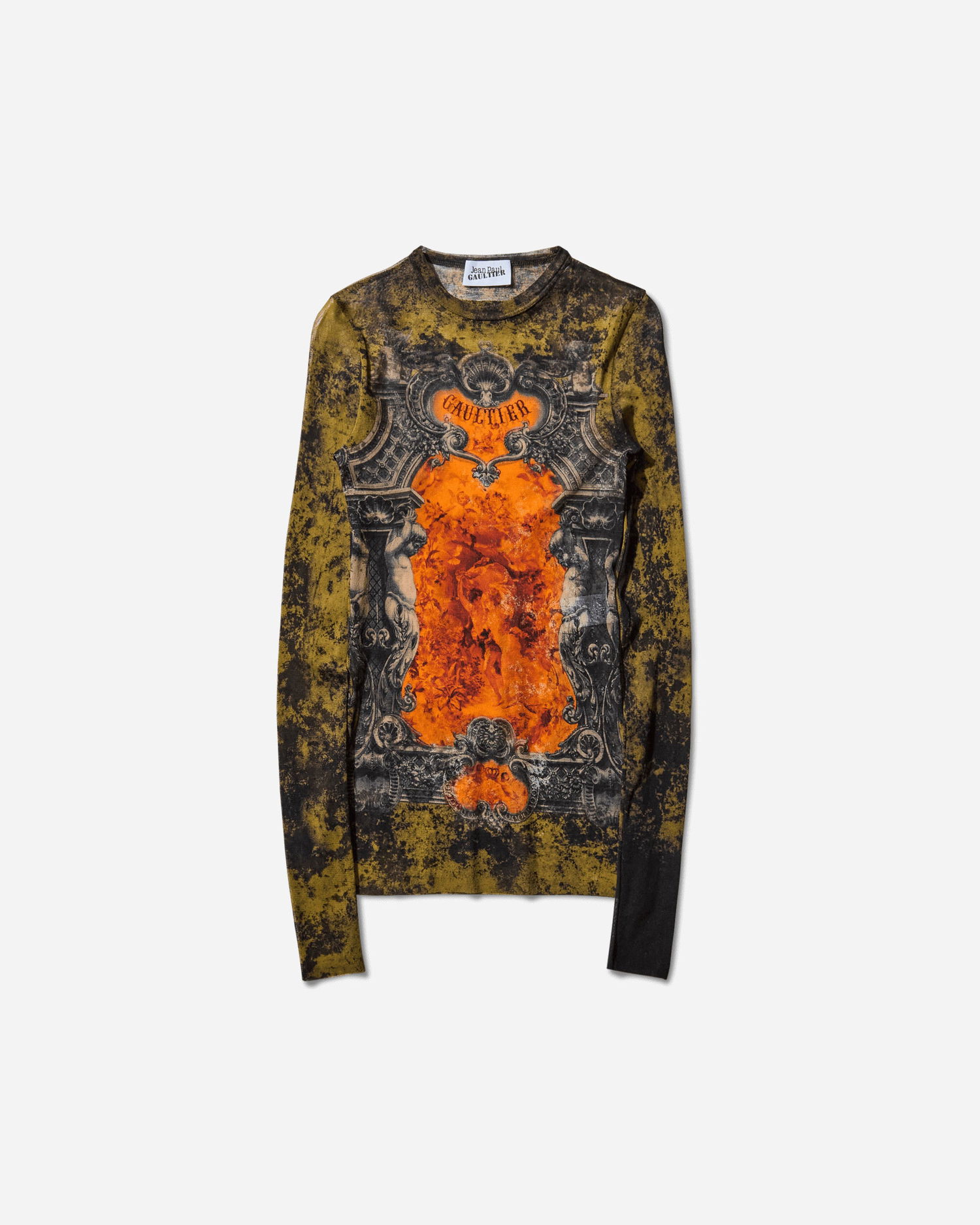 Tričko Jean Paul Gaultier Medaillon Longsleeve Top Zelené | 2503WTO305M006 P004115, 1